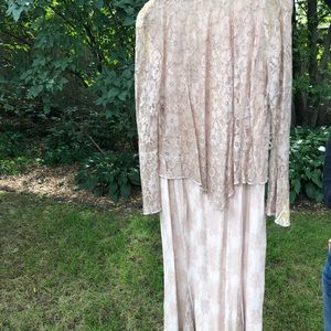 Elegant Evening Gown/Dress w/ Lace Jacket (rose)